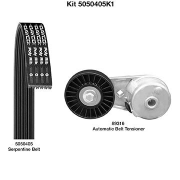 Dayco 5050405K1 Serpentine Belt Drive Component Kit