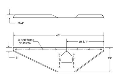 Landing Leg Mounting Bracket, Curbside