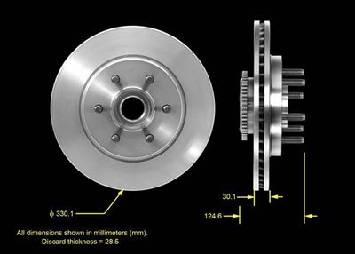 BENDIX PREMIUM DRUM AND ROTOR PRT5519 Disc Brake Rotor and Hub Assembly