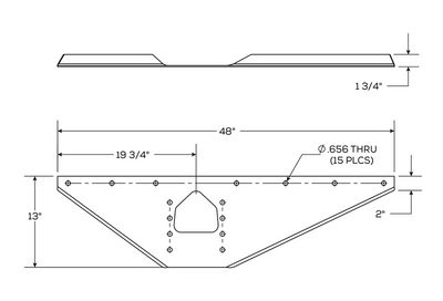 Landing Leg Mounting Bracket, Roadside