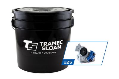 Aluminum Gladhand, 38-degree Bracket Mount, Service, Rubber Seal w/ Filter, Cast-In Wear Plate, Retail Bucket of 25