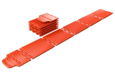 GOTREADS Vehicle Traction Mats, XXL, Pair, Orange