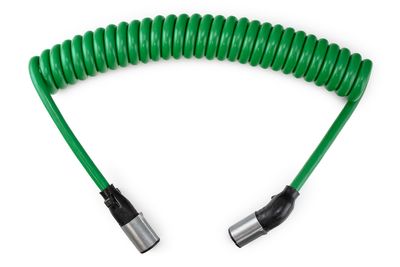 Sonogrip ABS Cable - 15ft Coiled, 12" Leads, Straight/Angled Zinc Plugs