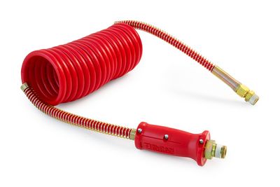 Coiled Air with Dura-Grip Handles, 15', Red