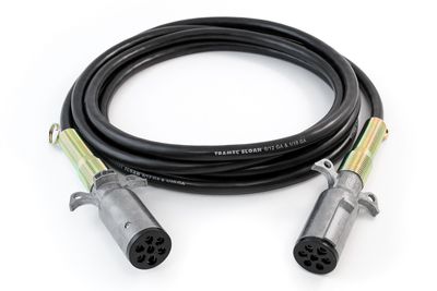 Standard Straight Cable with Zinc Plugs, 1/10-6/12 GA Black Jacket, 20ft