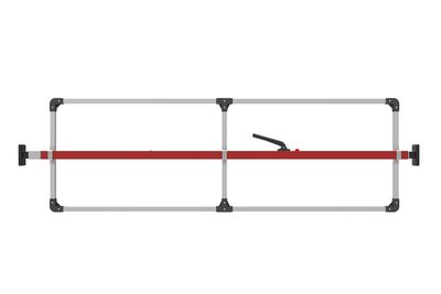 SL-30 Cargo Bar, 84"-114", Fixed Feet, Attached 3 Crossmember Hoop, Red