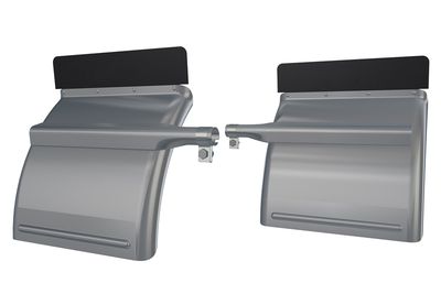 Paddle Mount Classic PMC-24 with Black Top Flap, Stainless Steel, Pair