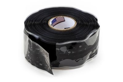 Silicone Self-Fusing Tape, Black, 1"x20'
