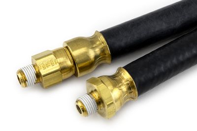 1/4" Air Brake Hose Assembly, 1/8" Fixed 1/8" Swivel, 15"