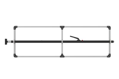 SL-30 Cargo Bar, 84"-114", Fixed Foot and F-track Ends, Attached 3 Crossmember Hoop, Black