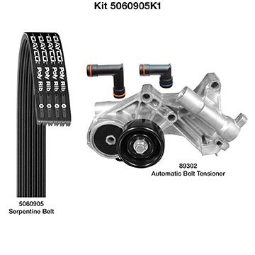 Dayco 5060905K1 Serpentine Belt Drive Component Kit