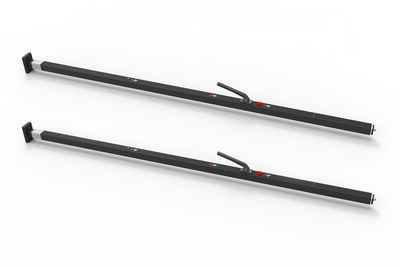 SL-30 Cargo Bar, 84"-114", Fixed and F-track Ends, Black, Pack of 2