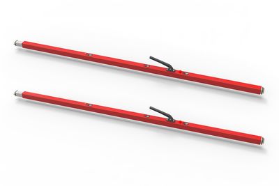 SL-30 Cargo Bar, 84"-114", E-track Ends, Red, Pack of 2