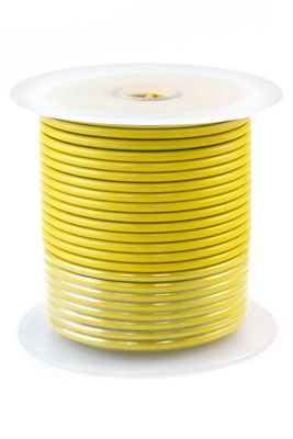 Primary Wire, 1 COND, AWG 14, Yellow, 100'