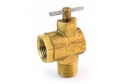 90-Degree Ball Valve, 1/2" Female and 1/2" Male with Needle Handle