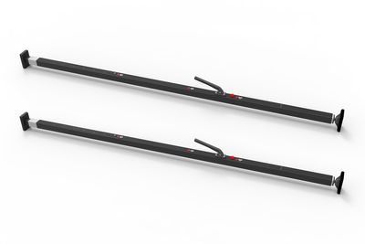 SL-30 Cargo Bar, 84"-114", Articulating and Fixed Feet, Black, Pack of 2