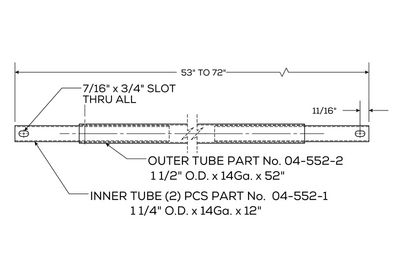 Adjust-A-Shaft Assembly, 53"-72"