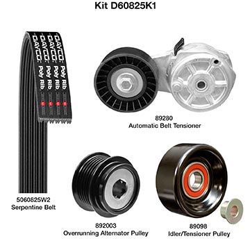 Dayco D60825K1 Serpentine Belt Drive Component Kit