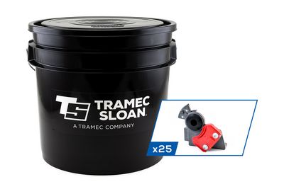 Anodized Gladhand, 38-degree Bracket Mount, Emergency, Rubber Seal, Retail Bucket of 25