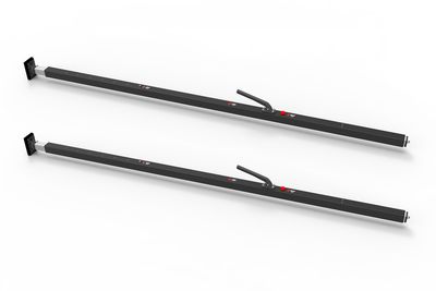 SL-30 Cargo Bar, 84"-114", Articulating and F-track Ends, Black, Pack of 2