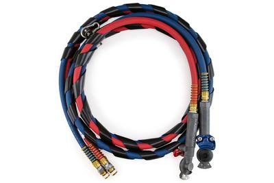 3/8" X 20' Blue & Red Jumper Hose with MAXXGrips Set Wrapped