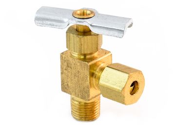 Compression to Male Pipe, Angle Needle Valve, 1/4" x 1/8"