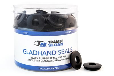 Gladhand Seal Retail Bucket Display, Black Rubber Seals