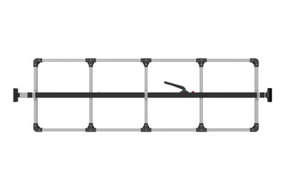 SL-30 Cargo Bar, 84"-114", Articulating and Fixed Feet, Attached 5 Crossmember Hoop, Black