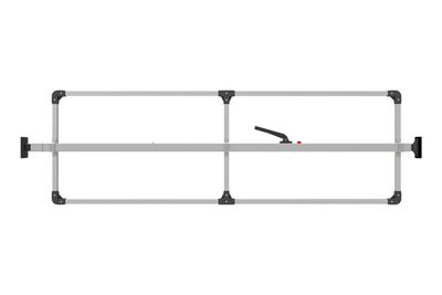 SL-30 Cargo Bar, 84"-114", Articulating and Fixed Feet, Attached 3 Crossmember Hoop, Mill Aluminum