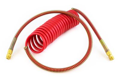 Coiled Air, 15', RED, 12" & 40" LEADS, 1/2" NPT