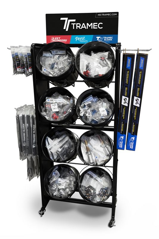 Bucket Display Rack with Air & Electrical Products, Premium Kit